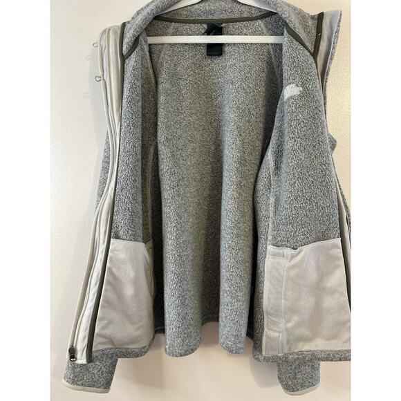 The North Face Womens Crescent Full Zip Button Detail Grey Jacket Size Large - Picture 5 of 9